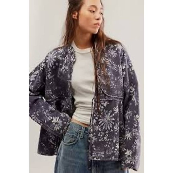 NWOT Free People Lua Bed Jacket Indigo Size Small - Picture 3 of 8